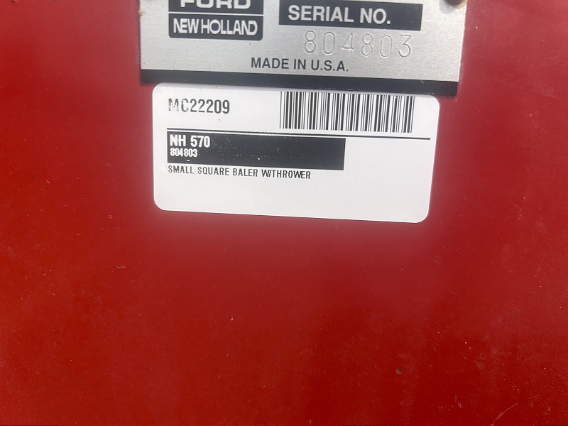 1989 NEW HOLLAND 570 SQUARE BALER