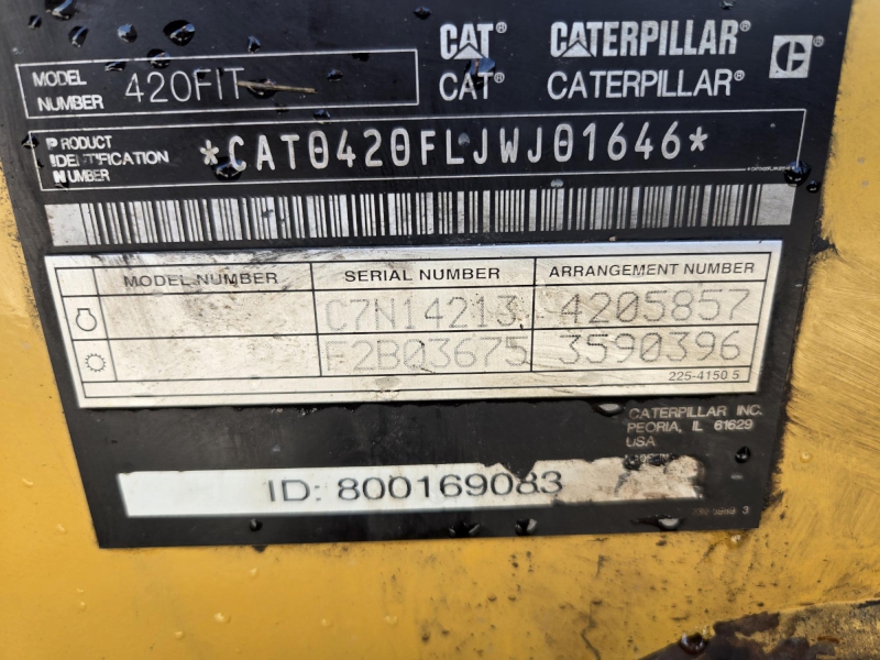2013 CAT 420F IT BACKHOE LOADER