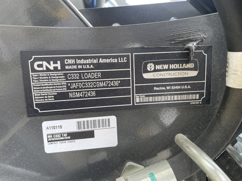 2025 NEW HOLLAND C332 COMPACT TRACK LOADER