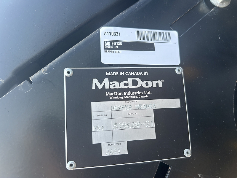 2021 MACDON FD135 FLEX HEAD
