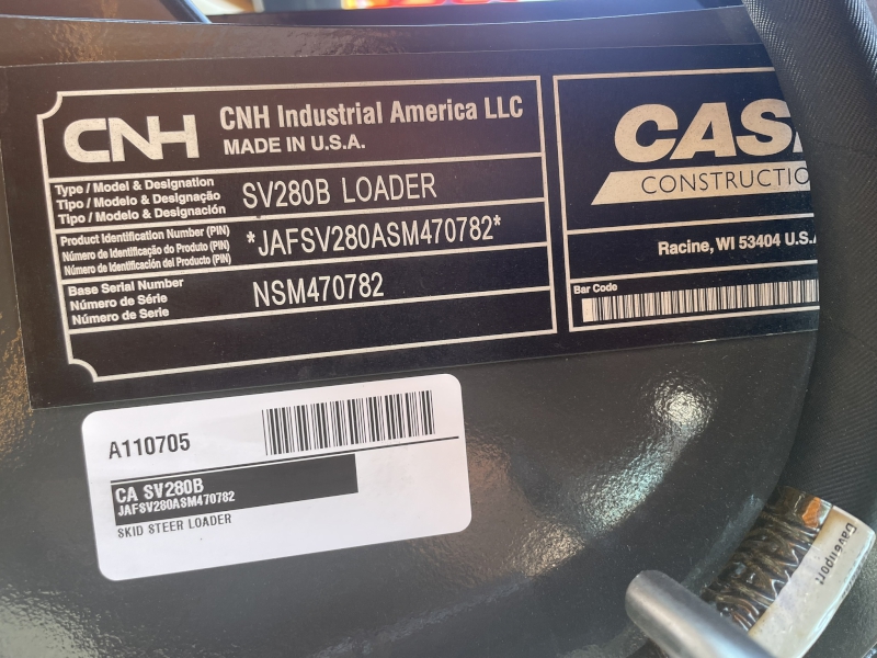 2025 CASE SV280B SKID STEER LOADER