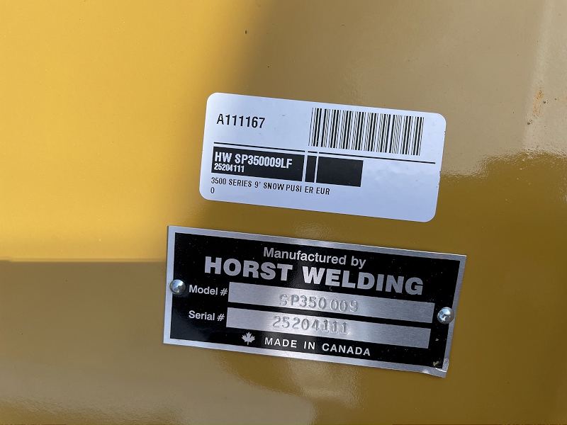 2025 HLA SNOW (HORST) SP3500009LF SNOW PUSHER