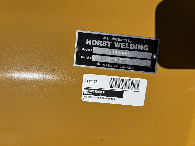 2025 HLA SNOW (HORST) SP3500009LF SNOW PUSHER