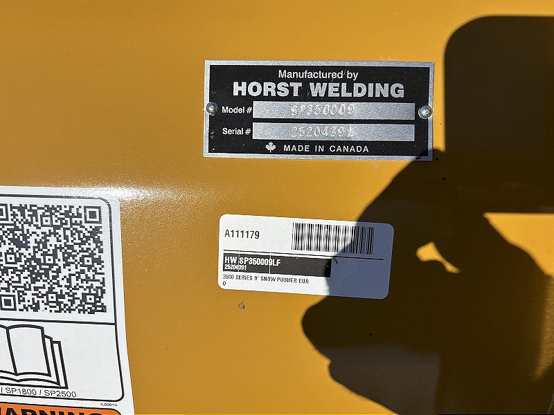 2025 HLA SNOW (HORST) SP3500009LF SNOW PUSHER