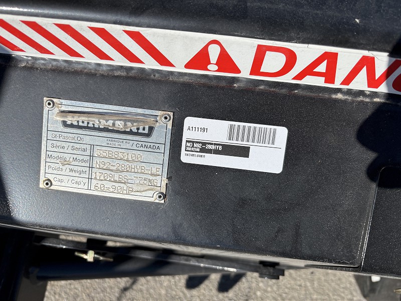 2025 NORMAND N92-280HYB SNOW BLOWER
