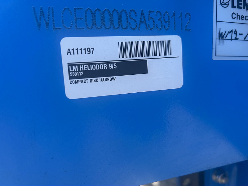 2025 LEMKEN HELIODOR9 5M COMPACT DISC HARROW