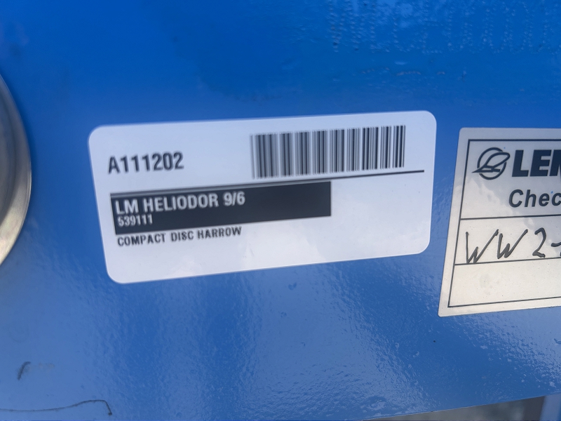 2025 LEMKEN HELIODOR9 6M COMPACT DISC HARROW