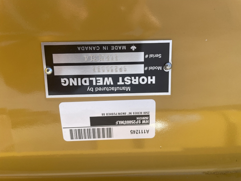 2025 HLA SNOW (HORST) SP250096 8 FOOT SNOW PUSHER