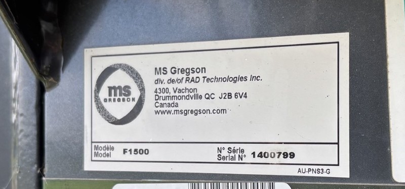 2014 MS GREGSON F1500 PULL TYPE SPRAYER