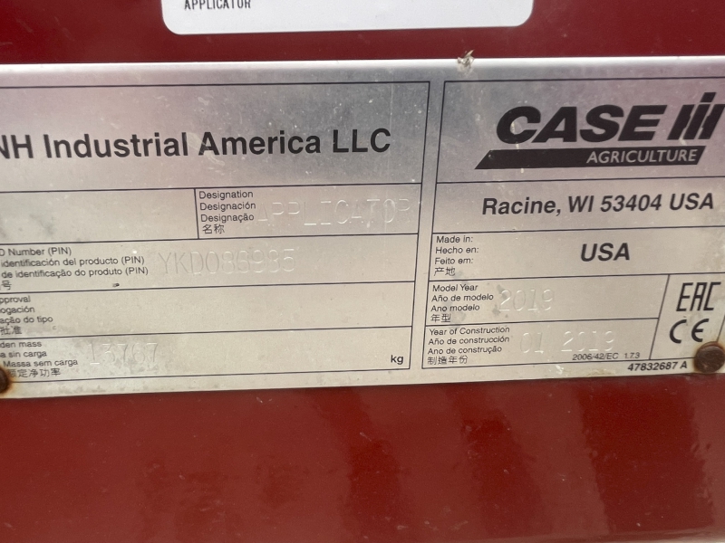 2019 CASE IH NP2800 (NUTRI PLACER) FERTILIZER APPLICATOR