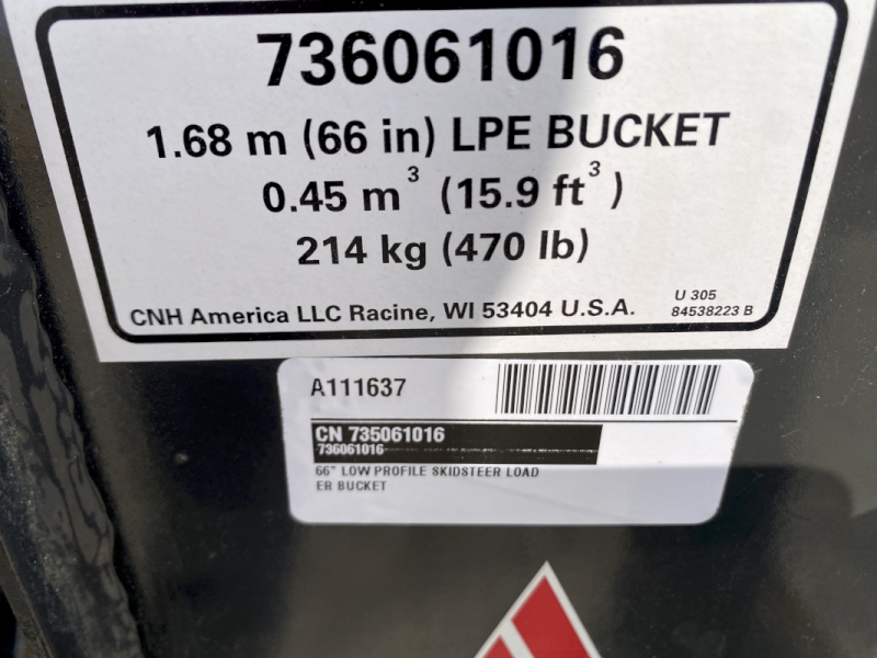 2023 CNH 735061016 66 INCH LOW PROFILE BUCKET