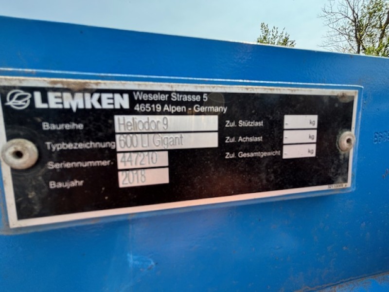 2018 LEMKEN HELIDOR 9 GIGANT 10/1200 HIGH SPEED COMPACT DISC