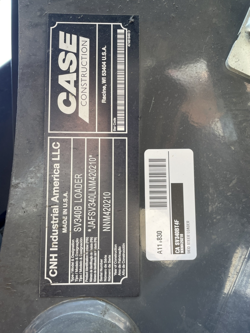 2023 CASE SV340B SKID STEER LOADER