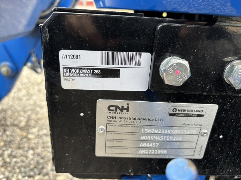 2026 NEW HOLLAND WORKMASTER 25S TRACTOR WITH MOWER AND LOADER