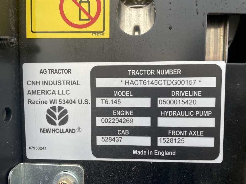 2026 NEW HOLLAND T6.145 ELECTRO COMMAND TRACTOR