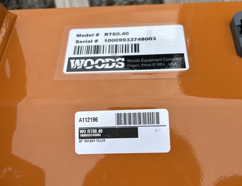 2025 WOODS RT60.40 ROTARY TILLER