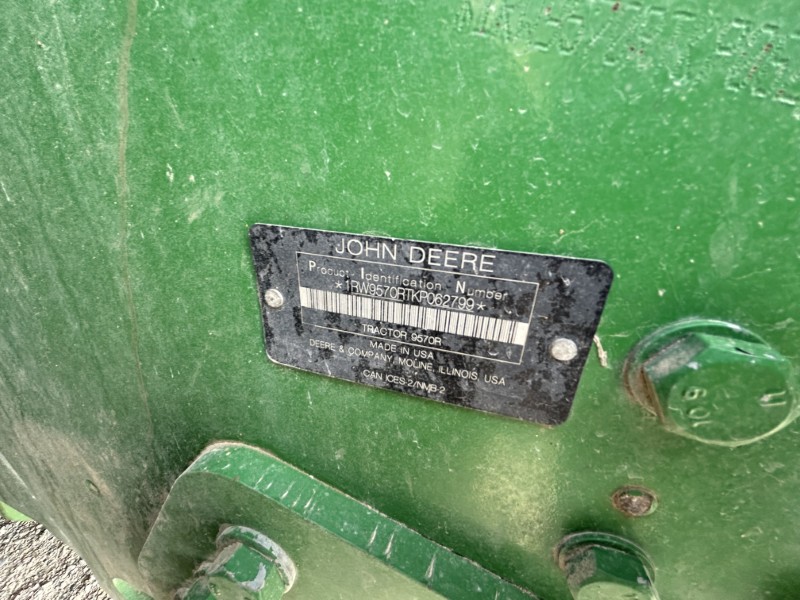 2019 JOHN DEERE 9570R TRACTOR