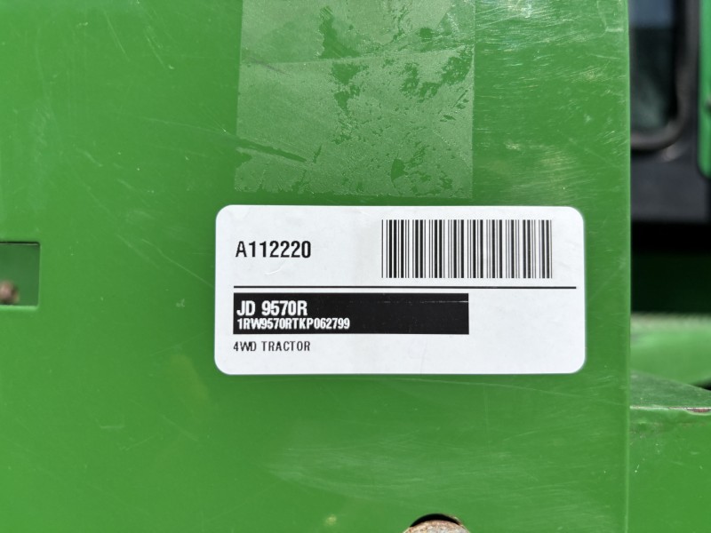 2019 JOHN DEERE 9570R TRACTOR