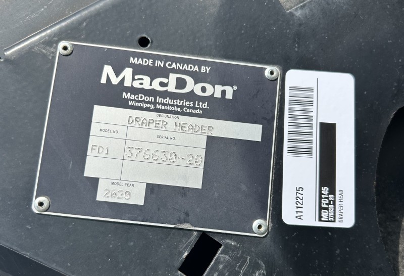 2020 MACDON FD145 DRAPER HEAD