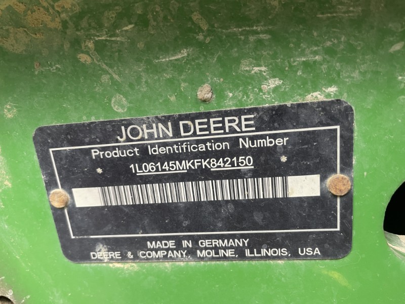 2015 JOHN DEERE 6145M TRACTOR WITH LOADER