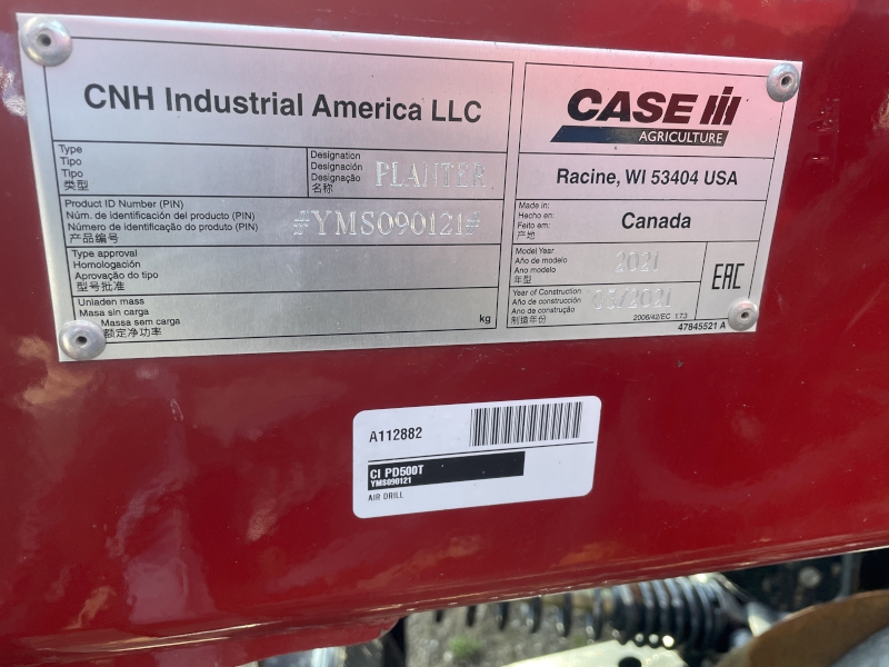 2021 CASE IH PD500T AIR DRILL