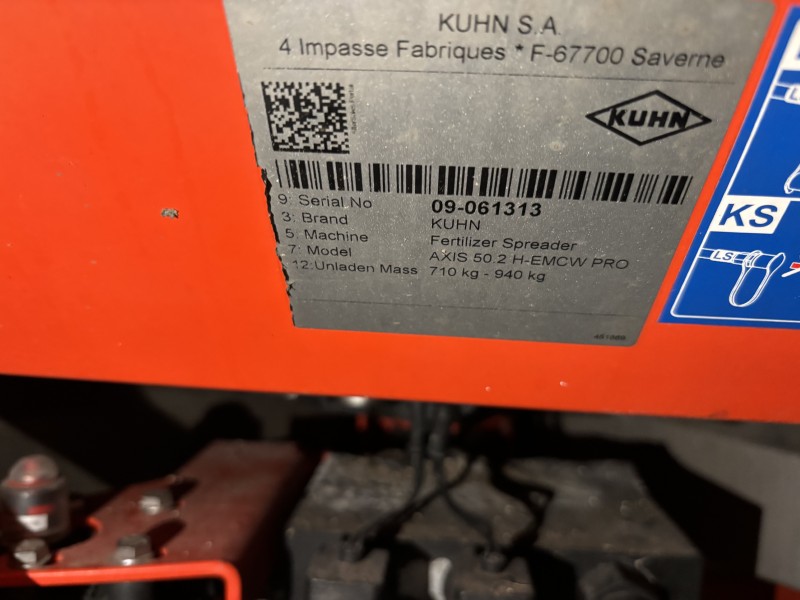 2021 KUHN AXIS 50.2 H-EMC-W FERTILIZER SPREADER