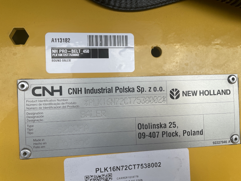 2026 NEW HOLLAND PRO-BELT 450 ROTOCUT ROUND BALER
