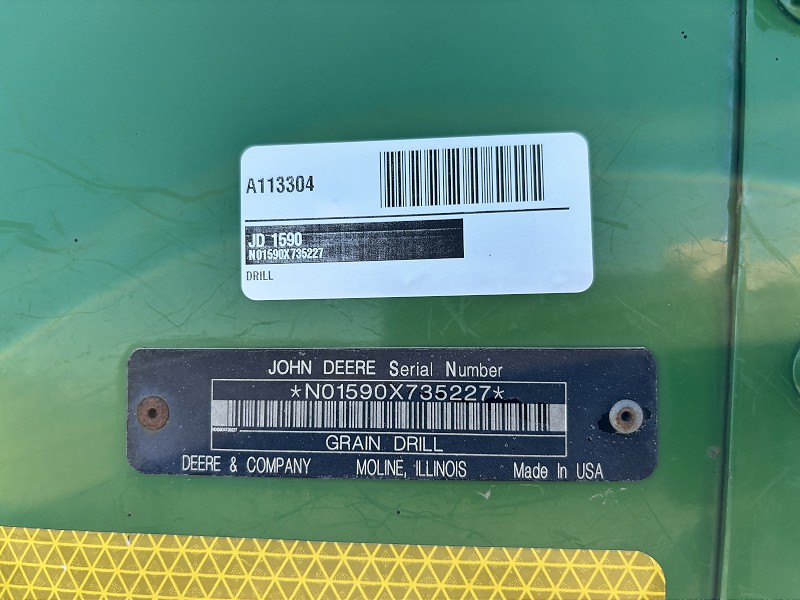 2009 JOHN DEERE 1590 NO-TILL DRILL