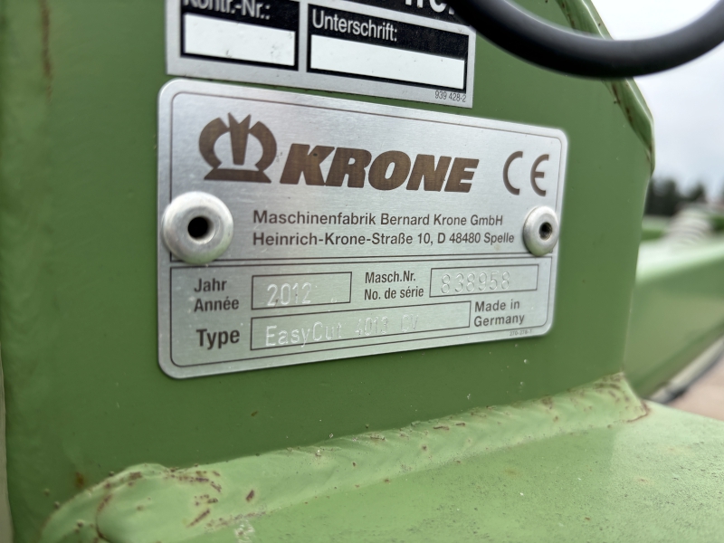 2012 KRONE EASY CUT 4013 CV MOWER CONDITIONER