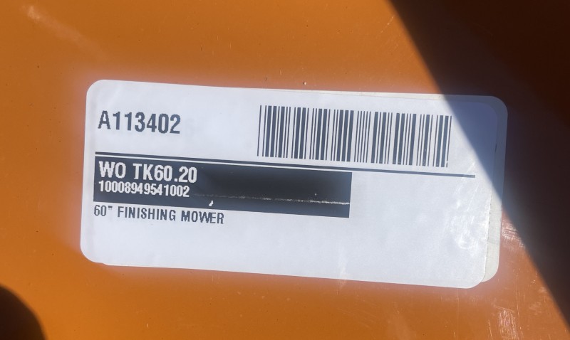 2022 WOODS TK60.20 FINISHING MOWER