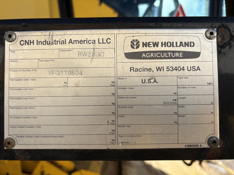 2016 NEW HOLLAND CR8.90 COMBINE