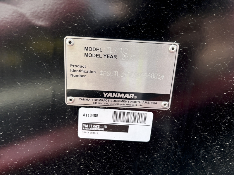 2025 YANMAR TL75VS-1C COMPACT TRACK LOADER