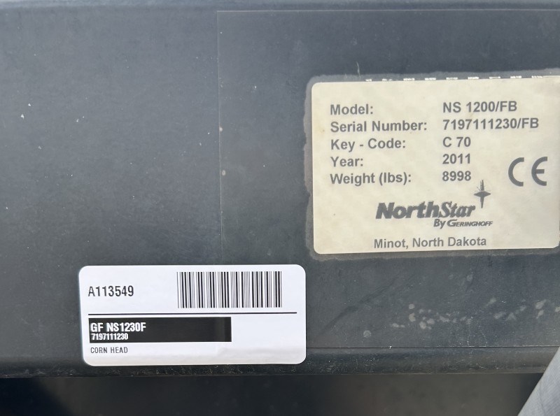 2011 GERINGHOFF NS1230F CORN HEAD