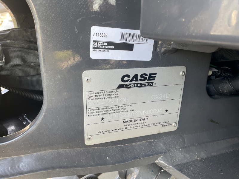 2026 CASE CX34D MINI EXCAVATOR