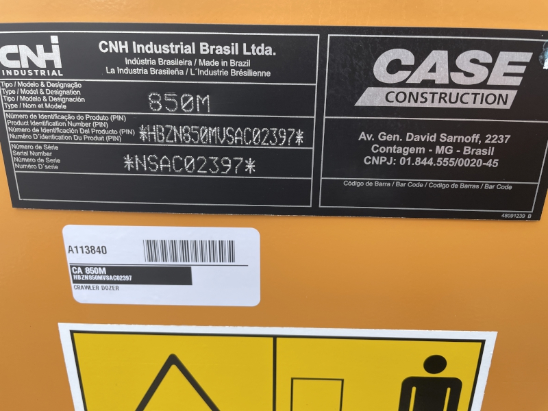 2026 CASE 850M CRAWLER DOZER