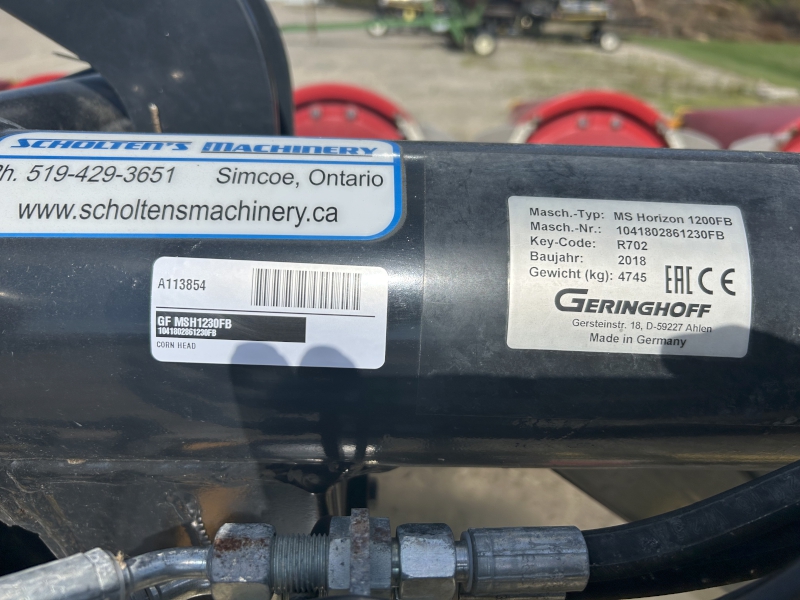 2018 GERINGHOFF MAIS STAR HORIZON MSH1230FB 12 ROW CHOPPING CORN HEAD