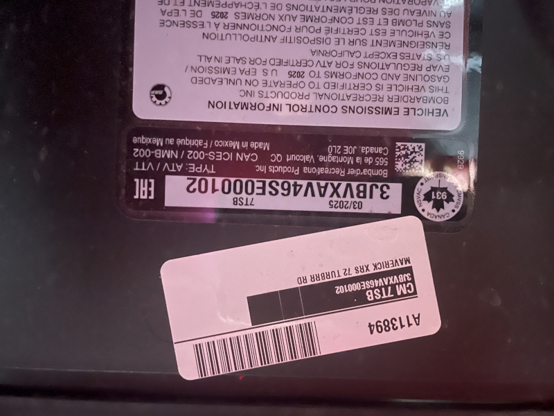 Side-by-Side/Utility Vehicle  2025 CAN-AM MAVERICK X3 XRS TURBO RR SIDE BY SIDE Photo