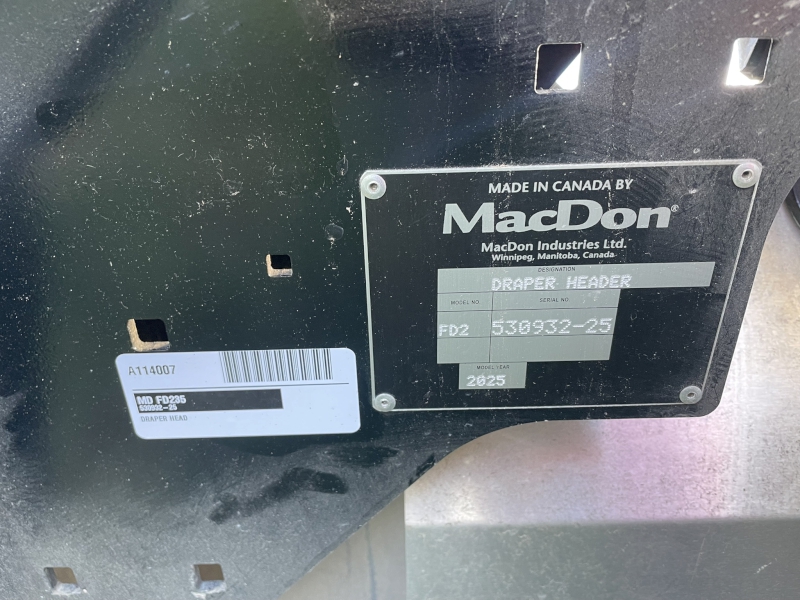 2025 MACDON FD235 FLEX DRAPER HEAD
