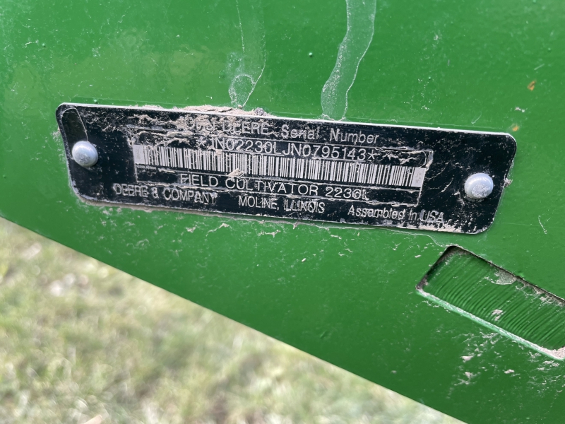 2022 JOHN DEERE 2230LL FIELD CULTIVATOR