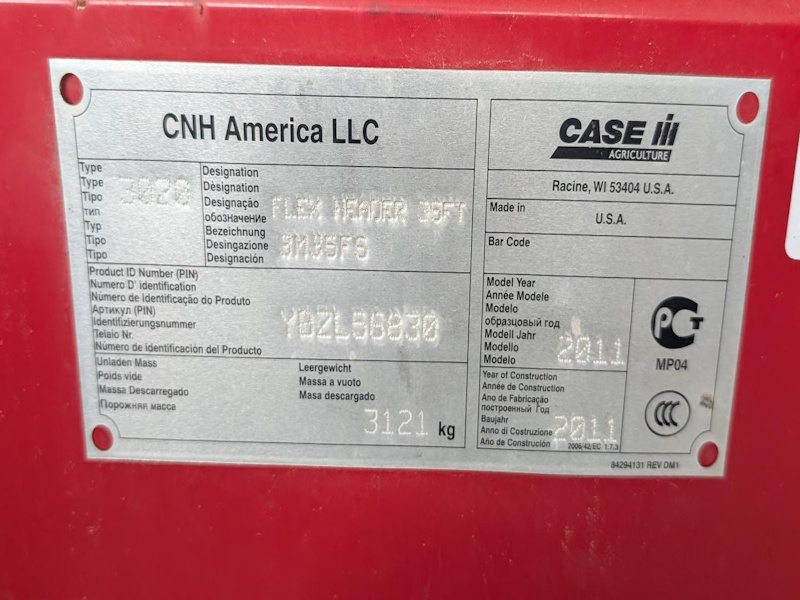 2011 CASE IH 3020-35F FLEX HEAD