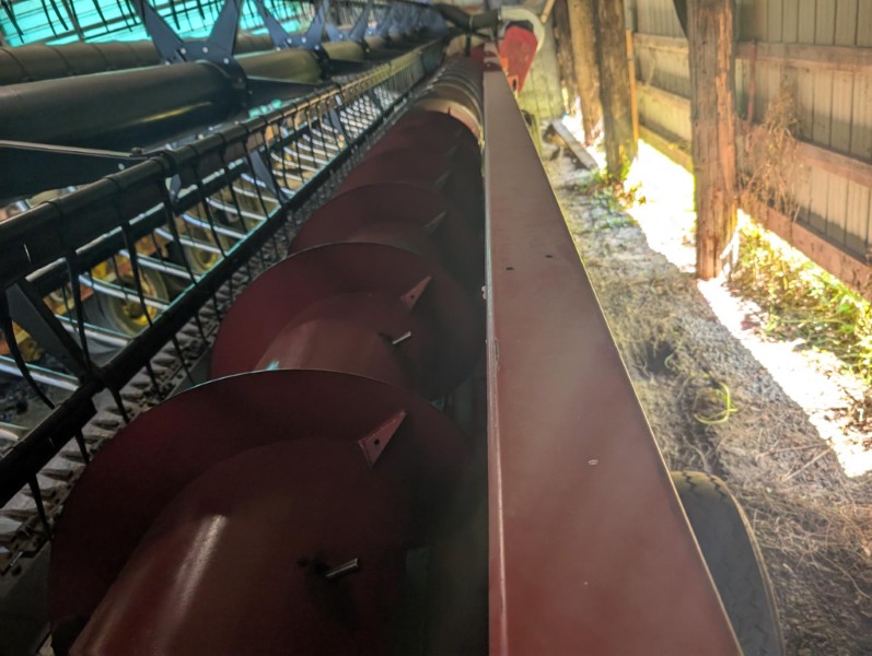 2010 CASE IH 2020-35F FLEX HEAD WITH AWS AIR REEL AND HEADER CART