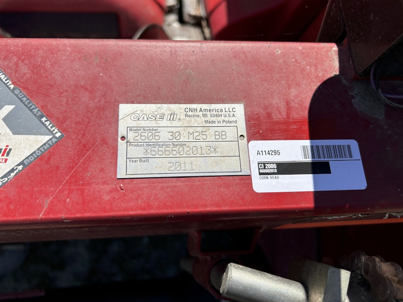 2011 CASE IH 2606 CHOPPING CORN HEAD