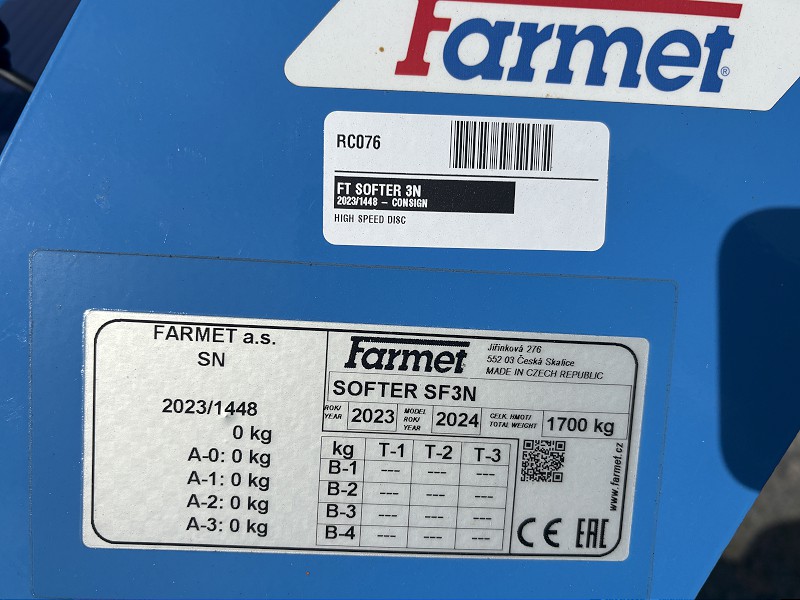 2025 FARMET SOFTER 3 N HIGH SPEED COMPACT DISC