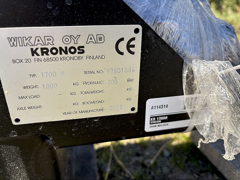 2025 KRONOS PREDATOR 1700M CHAIN MULCHER