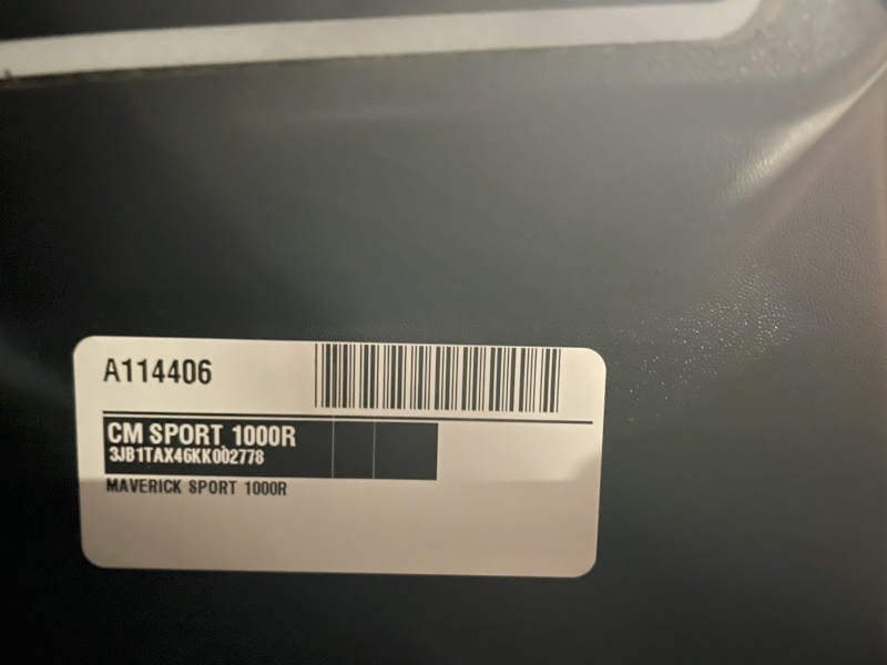 2019 CAN-AM MAVERICK SPORT DPS 1000R SIDE BY SIDE