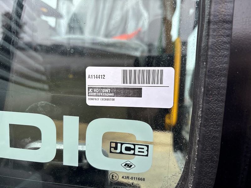 2025 JCB 110W HYDRADIG WHEELED EXCAVATOR