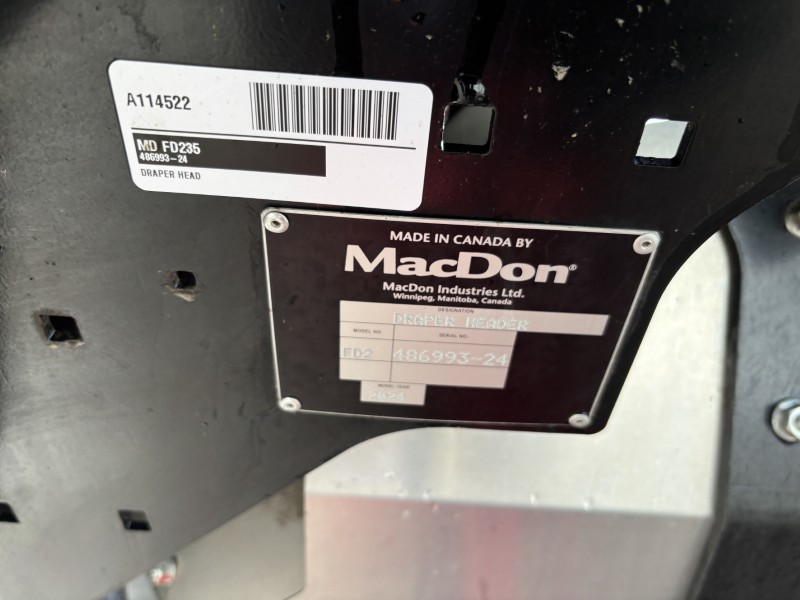 2024 MACDON FD235 FLEX DRAPER HEAD