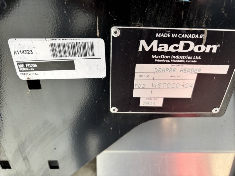 2024 MACDON FD235 FLEX DRAPER HEAD