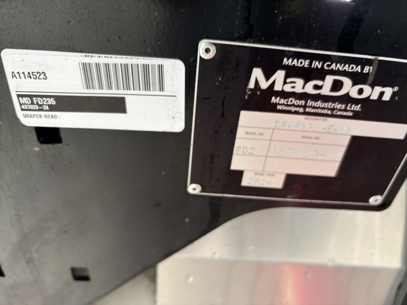 2024 MACDON FD235 FLEX DRAPER HEAD