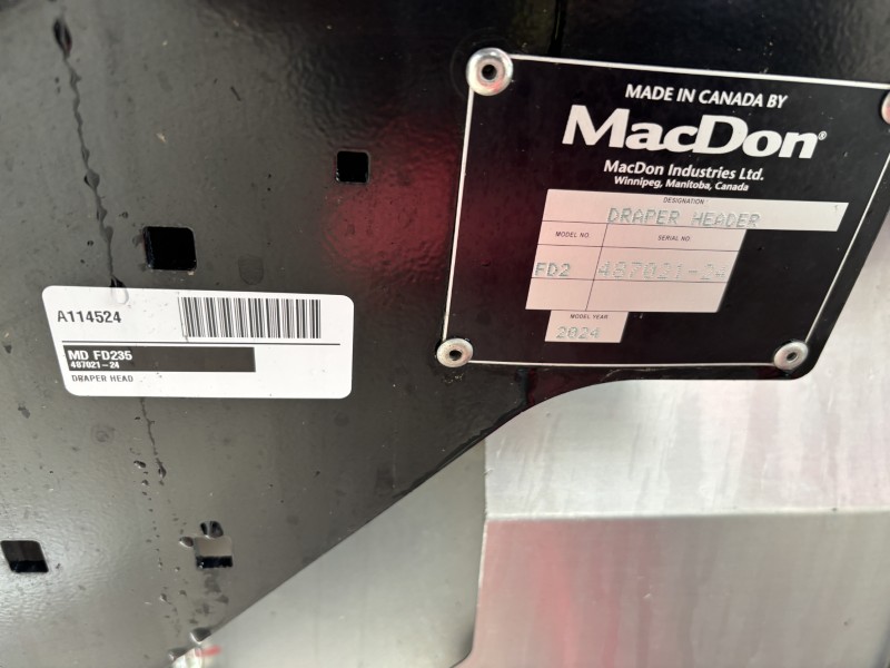 2024 MACDON FD235 FLEX DRAPER HEAD